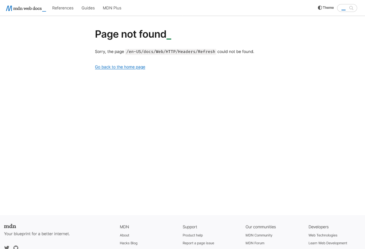 page not found