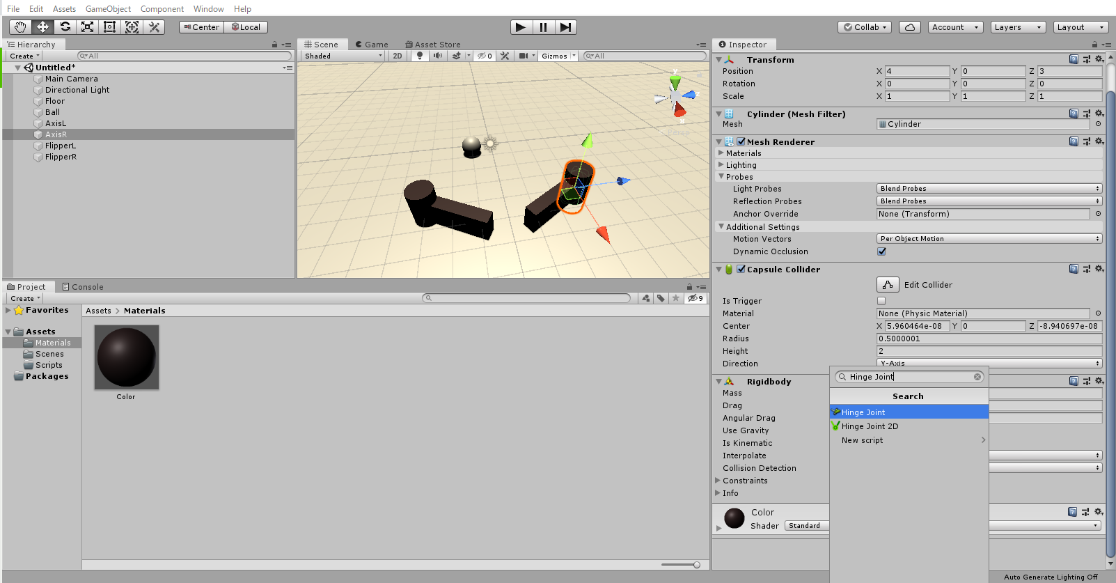 Unityでピンボールのフリッパーを作る Qiita